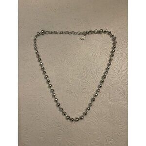 RJ GRAZIANO Necklace Ball Chain Silver Tone 18” - 22” New